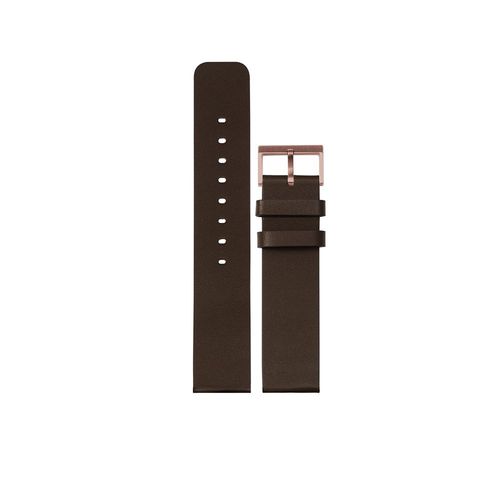 LEFF AMSTERDAM - T40 - brown leather strap with roségold buckle