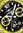 FIREFOX  - CHRONOGRAPH FIGHTER - blatt schwarz gelb / 45 MM