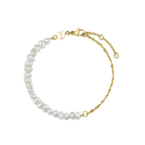 CLUSE - MIXED CHIAN BRACELET - PEARL - gold