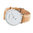 THREAD ETIQUETTE - CHRONO - silver / light tan leather timepiece / 43 MM