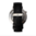 THREAD ETIQUETTE - CHRONO - silver / black face / black leather timepiece / 43 MM
