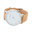 THREAD ETIQUETTE - CLASSIC - silver / light tan leather timepiece