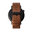 THREAD ETIQUETTE - CLASSIC - matte black / light brown timepiece / 42 MM