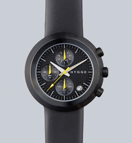 HYGGE - 2312 CHRONOGRAPH SERIE - black leather / 40 MM