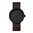 LEFF AMSTERDAM - TUBE WATCH D38 - black - brown leather strap