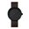 LEFF AMSTERDAM - TUBE WATCH D42 - black - brown leather strap