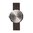LEFF AMSTERDAM - TUBE WATCH D42 - silber - brown leather strap