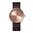 LEFF AMSTERDAM - TUBE WATCH D38 - roségold - brown leather strap