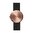 LEFF AMSTERDAM - TUBE WATCH D38 - roségold - black leather strap