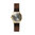 LEFF AMSTERDAM - TUBE WATCH T40 - brass - white case - brown leather strap