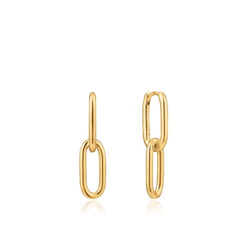 ANIA HAIE - CABLE LINK EARRINGS - gold