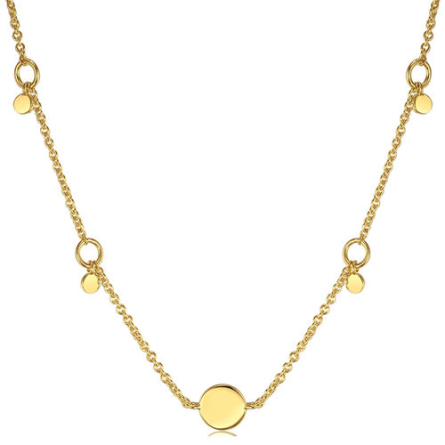ANIA HAIE - GEOMETRY DROP DISCS NECKLACE - gold