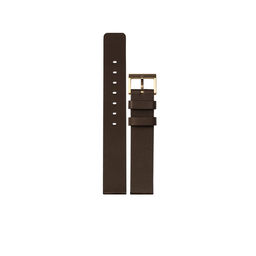 LEFF AMSTERDAM - T32 - brown leather strap with brass buckle