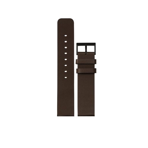 LEFF AMSTERDAM - T40 - brown leather strap with black buckle