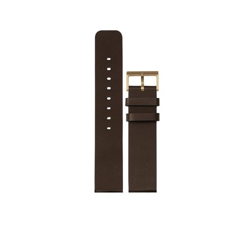 LEFF AMSTERDAM - T40 - brown leather strap with brass buckle