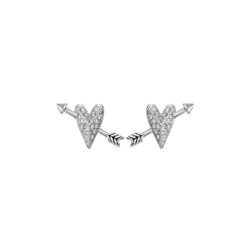 KARL LAGERFELD - HEARTS AND ARROWS STUDS - silber