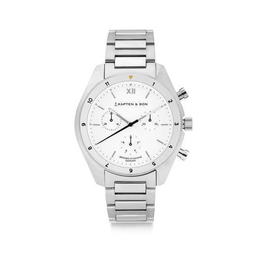 KAPTEN & SON - RISE SMALL - silver steel small / 39 MM
