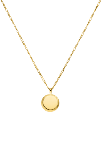 FAYE - ENGRAVING SUNRAY NECKLACE - gold