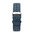 KAPTEN & SON - WOVEN LEATHER STRAP - light blue woven leather - silver / 20 MM