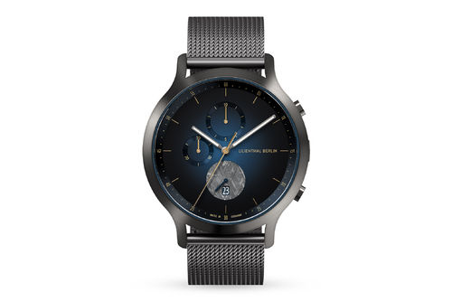 LILIENTHAL BERLIN - CHRONOGRAPH - LIMITED EDITION - METEORITE III - mesh anthrazit / 42,5 MM