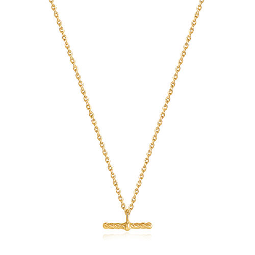 ANIA HAIE - ROPE T BAR NECKLACE - gold