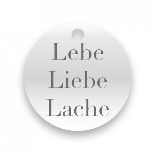 BEKA & BELL - Kette - Lebe Liebe Lache - silber