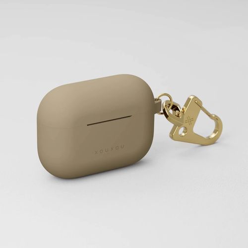 XOUXOU - APPLE AirPods PRO CASES - taupe/ with carabiner hook
