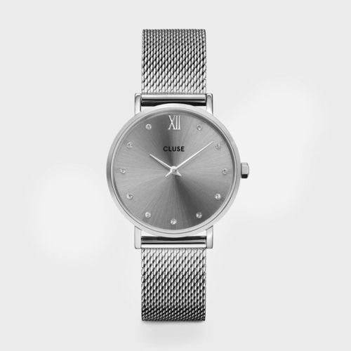 CLUSE - MINUIT - full silver - 33 MM