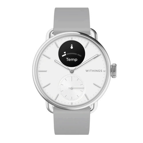 WITHINGS - SCANWATCH 2 - silver weiß grey silicon / 38mm