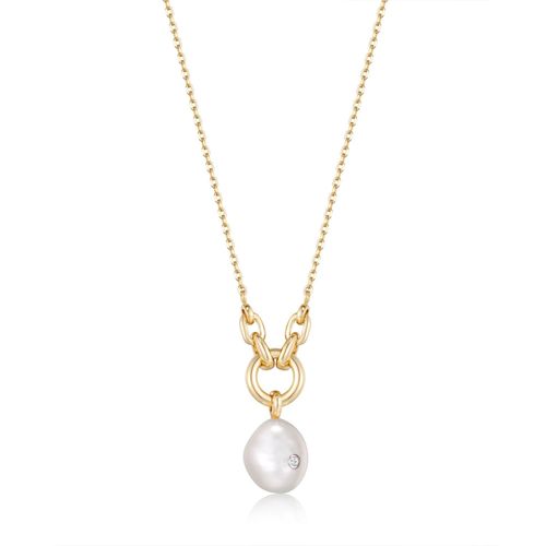 ANIA HAIE - NECKLACE - PEARL - Sparkle Pendant - gold
