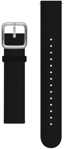 WITHINGS - WRISTBAND - P.E.T. - black - silber /18mm
