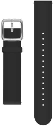 WITHINGS - WRISTBAND - FKM - black - silber /18mm